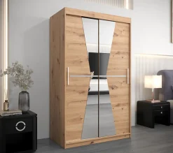 Armoire Tokyo 2 à portes coulissantes H. 200 x L. 120 x P. 62, 2 portes