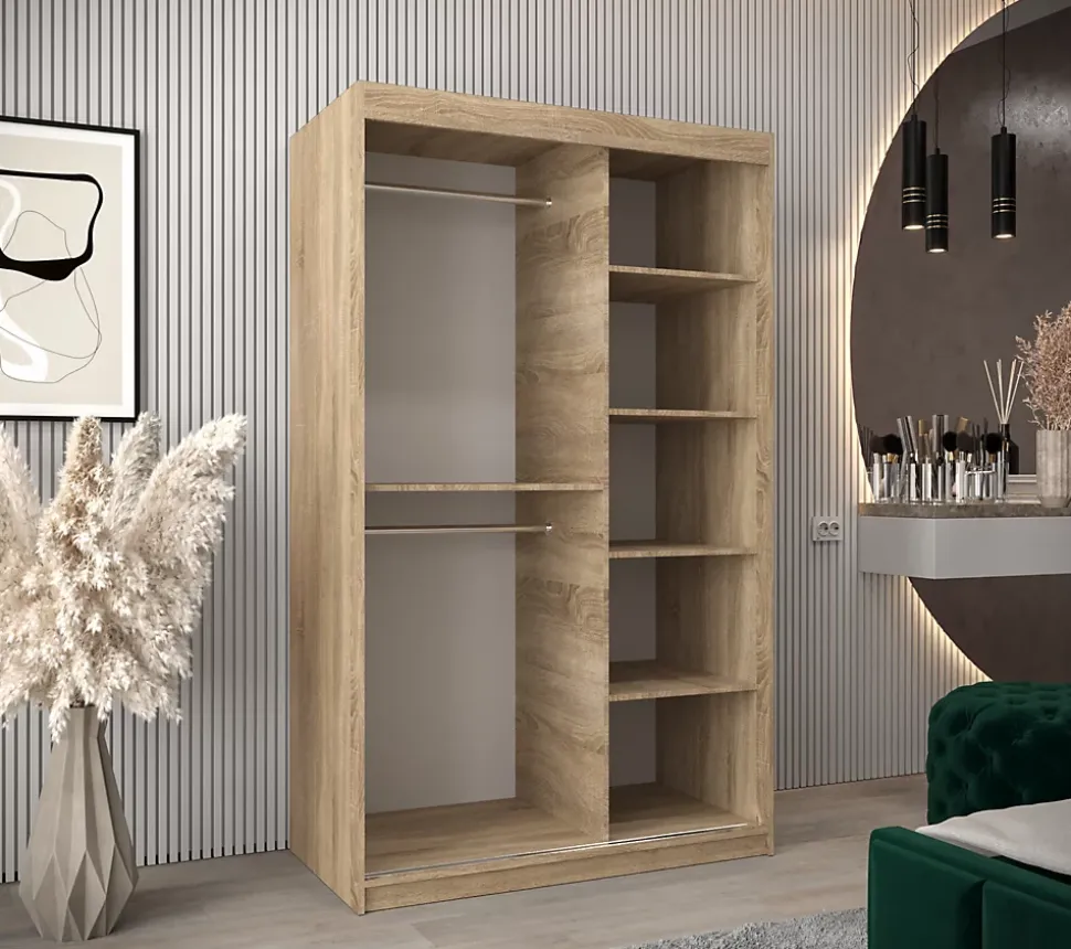Armoire TOKYO 1 à portes coulissantes H. 200 x L. 120 x P. 62, 2 portes