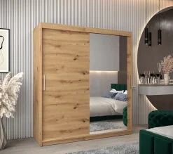Armoire Tokyo 2 à portes coulissantes H. 200 x L. 180 x P. 62, 2 portes