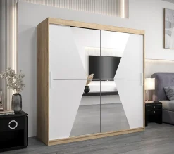 Armoire TOKYO 1 à portes coulissantes H. 200 x L. 200 x P. 62, 2 portes