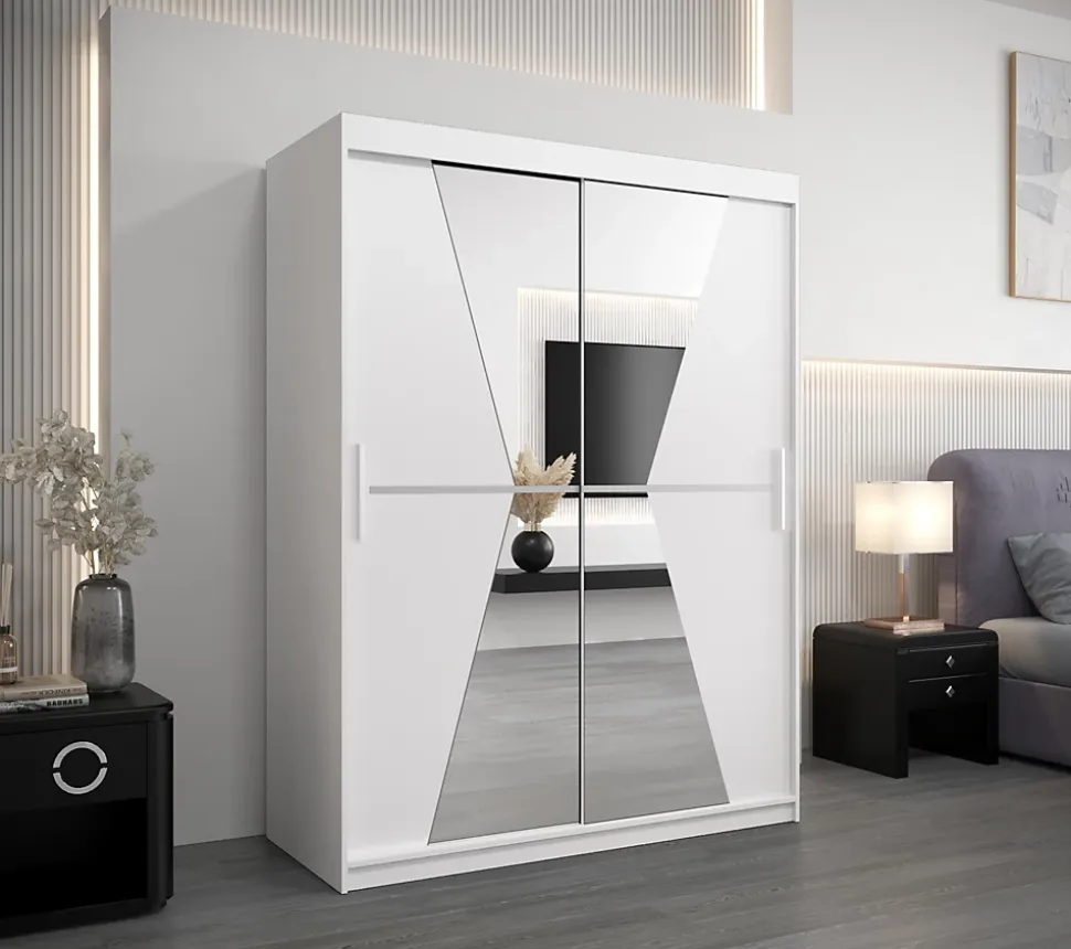 Armoire Tokyo 2 à portes coulissantes H. 200 x L. 150 x P. 62, 2 portes