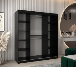 Armoire TOKYO à portes coulissantes H. 200 x L. 180 x P. 62, 2 portes