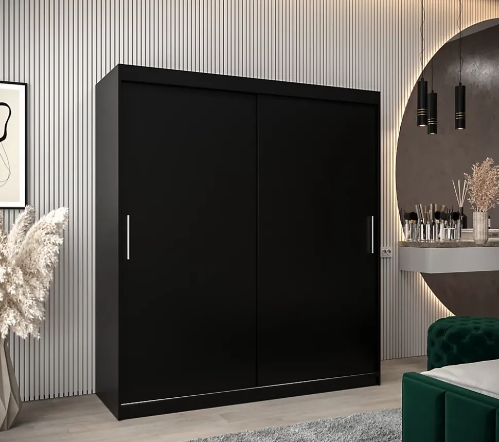 Armoire TOKYO à portes coulissantes H. 200 x L. 180 x P. 62, 2 portes