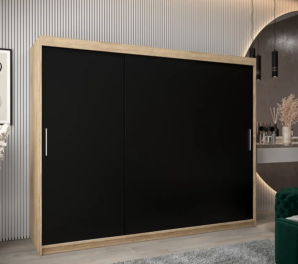 Armoire TOKYO à portes coulissantes H. 200 x L. 250 x P. 62, 3 portes