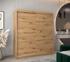 Armoire TOKYO à portes coulissantes H. 200 x L. 180 x P. 62, 2 portes