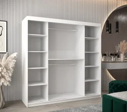 Armoire TOKYO à portes coulissantes H. 200 x L. 200 x P. 62, 2 portes
