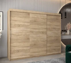 Armoire TOKYO à portes coulissantes H. 200 x L. 250 x P. 62, 3 portes