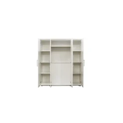 Armoire TOM 4 portes Blanc L160 x H183 cm Penderie intégrée