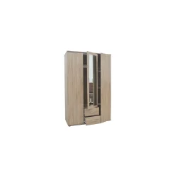 Armoire TOM 3 portes Chene Sonoma Avec miroir L120 x H185 cm