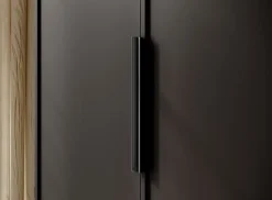 Armoire une porte avec tringle 50 cm FRAME noir