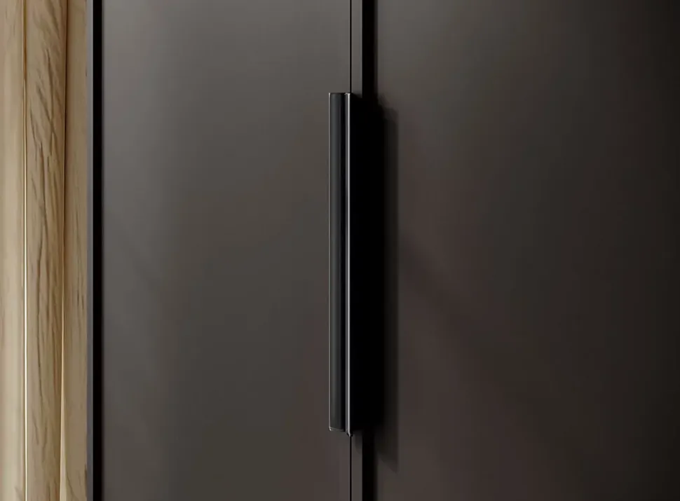 Armoire une porte avec tringle 50 cm FRAME noir