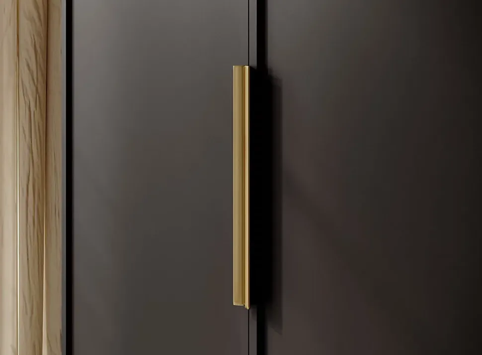 Armoire une porte avec tringle 50 cm FRAME noir