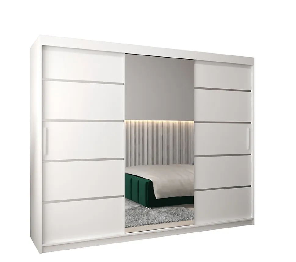 Armoire Verona 2 a portes coulissantes H. 200 x L. 250 x P. 62 3 portes