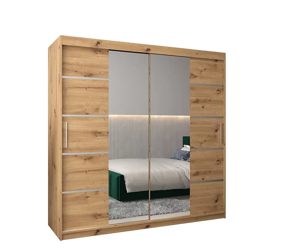 Armoire Verona 4 a portes coulissantes H. 200 x L. 200 x P. 62 2 portes