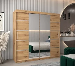 Armoire Verona 4 a portes coulissantes H. 200 x L. 200 x P. 62 2 portes