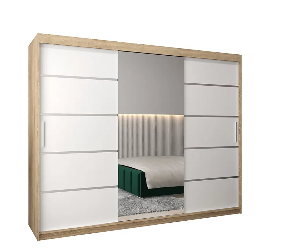 Armoire Verona 2 a portes coulissantes H. 200 x L. 250 x P. 62 3 portes