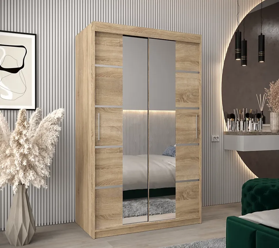 Armoire Verona 4 a portes coulissantes H. 200 x L. 120 x P. 62 2 portes