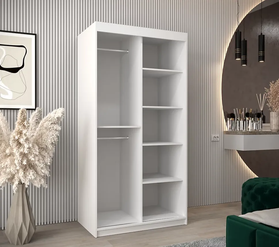 Armoire Verona 2 a portes coulissantes H. 200 x L. 100 x P. 62 2 portes