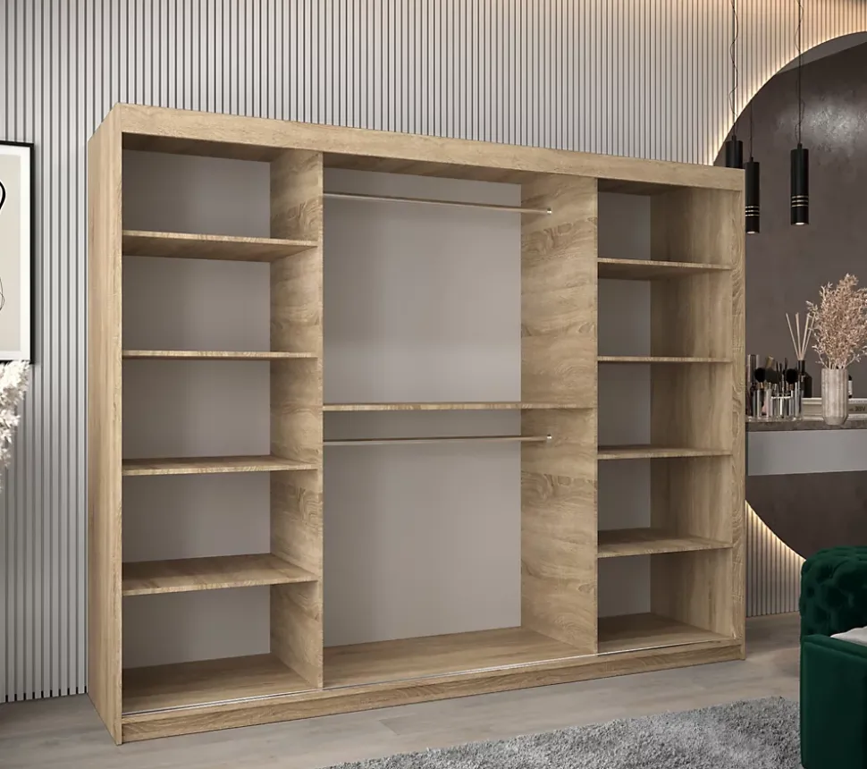 Armoire Verona 1 a portes coulissantes H. 200 x L. 250 x P. 62 3 portes