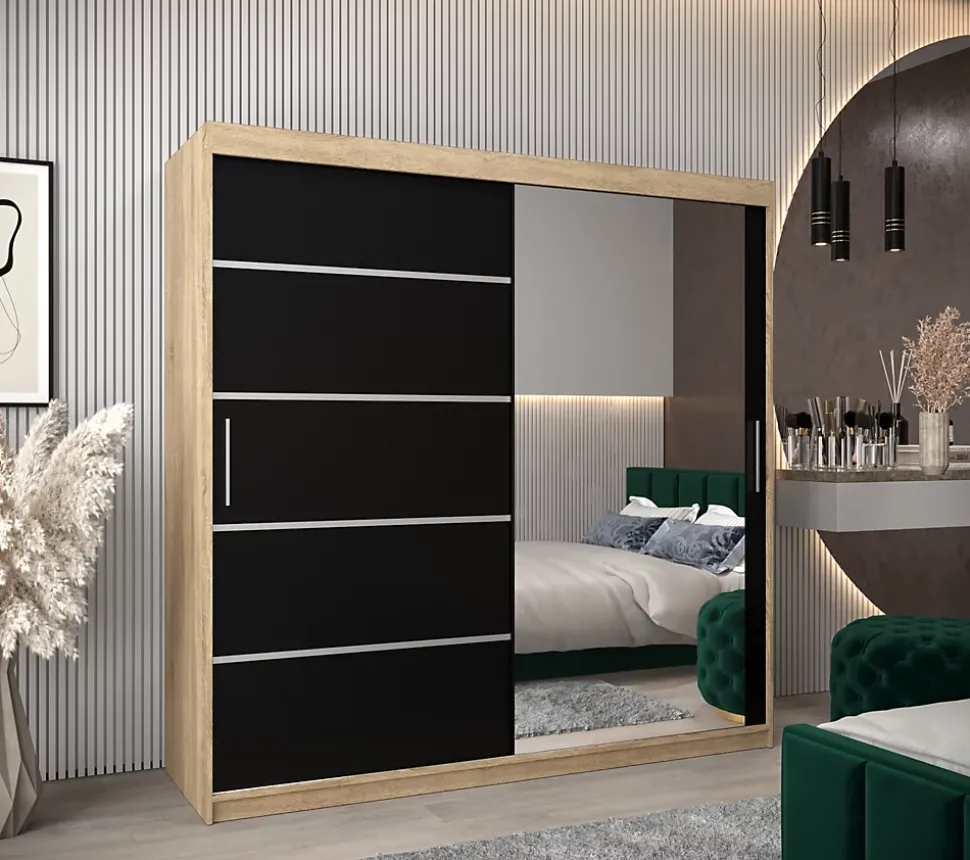 Armoire Verona 2 a portes coulissantes H. 200 x L. 200 x P. 62 2 portes