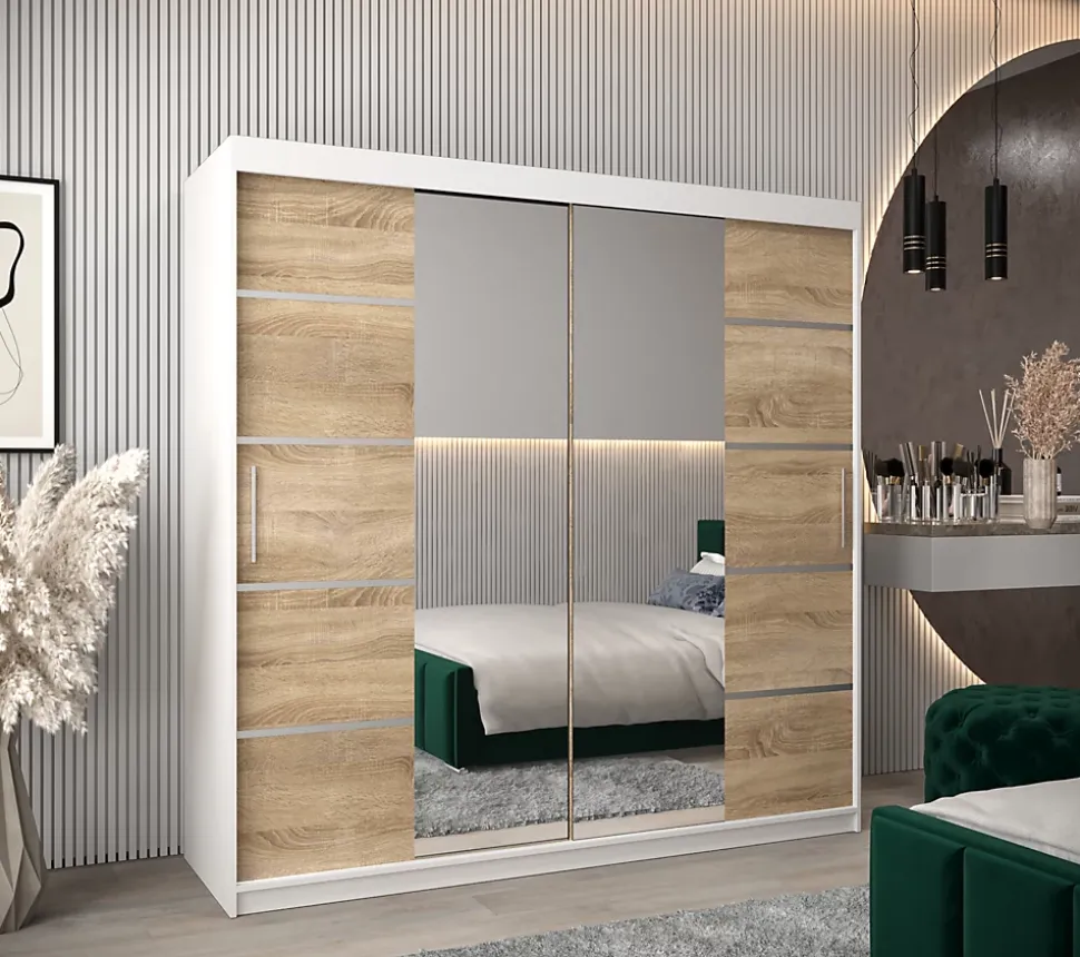 Armoire Verona 4 a portes coulissantes H. 200 x L. 200 x P. 62 2 portes