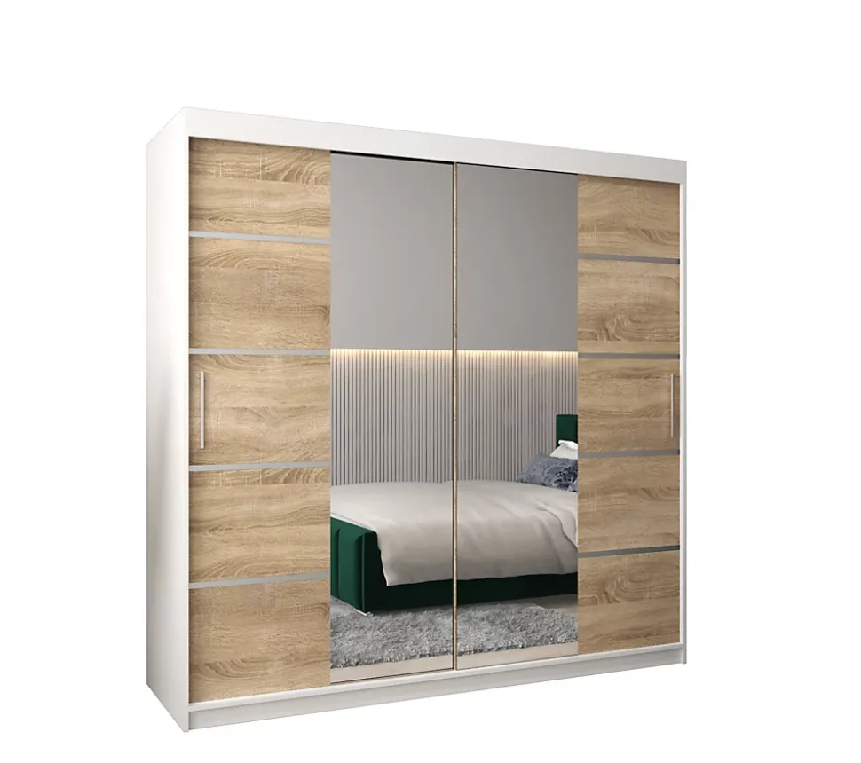 Armoire Verona 4 a portes coulissantes H. 200 x L. 200 x P. 62 2 portes