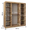 Armoire Verona 4 a portes coulissantes H. 200 x L. 180 x P. 62 2 portes