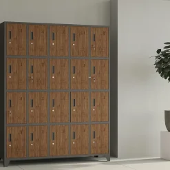 Armoire vestiaire à casiers ROBERT 1360 x 1720 x 450 mm bronze