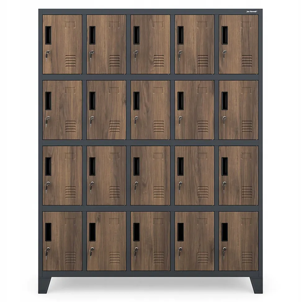 Armoire vestiaire à casiers ROBERT 1360 x 1720 x 450 mm bronze