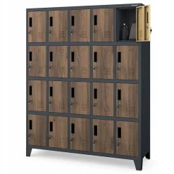 Armoire vestiaire à casiers ROBERT 1360 x 1720 x 450 mm bronze