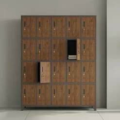 Armoire vestiaire à casiers ROBERT 1360 x 1720 x 450 mm bronze