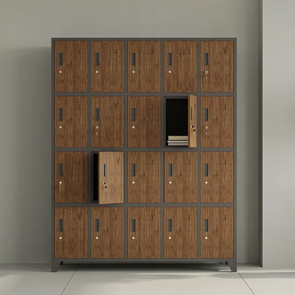 Armoire vestiaire à casiers ROBERT 1360 x 1720 x 450 mm bronze
