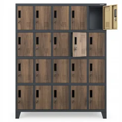 Armoire vestiaire à casiers ROBERT 1360 x 1720 x 450 mm bronze