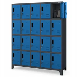 Armoire vestiaire à casiers ROBERT 1360 x 1720 x 450 mm bleu