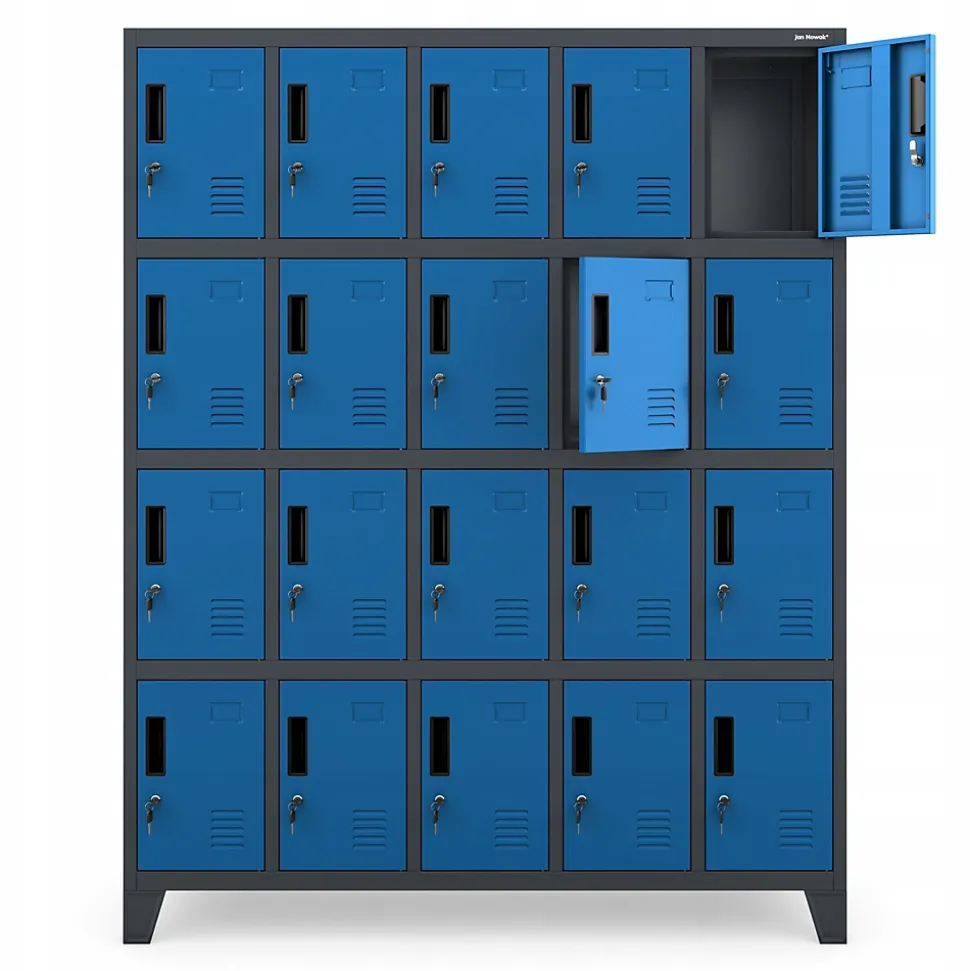 Armoire vestiaire à casiers ROBERT 1360 x 1720 x 450 mm bleu