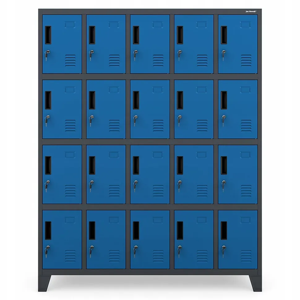 Armoire vestiaire à casiers ROBERT 1360 x 1720 x 450 mm bleu
