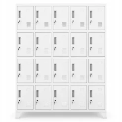 Armoire vestiaire à casiers ROBERT 1360 x 1720 x 450 mm blanc