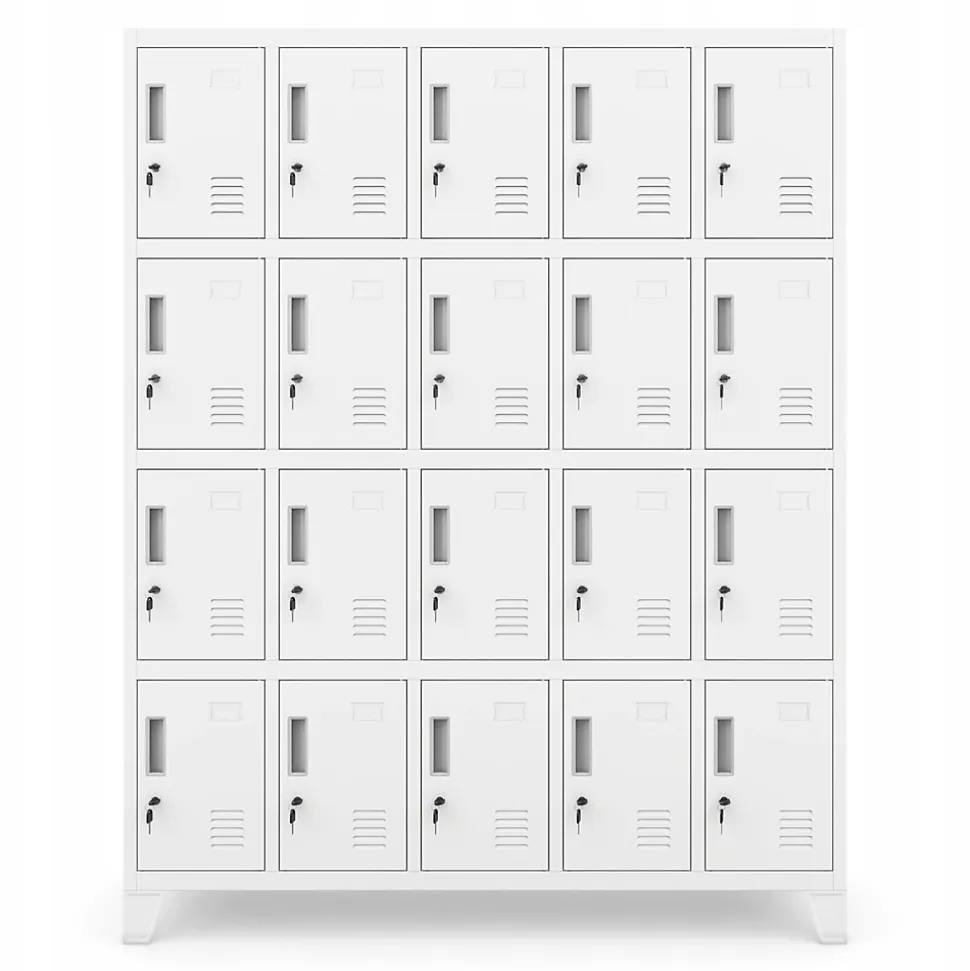 Armoire vestiaire à casiers ROBERT 1360 x 1720 x 450 mm blanc
