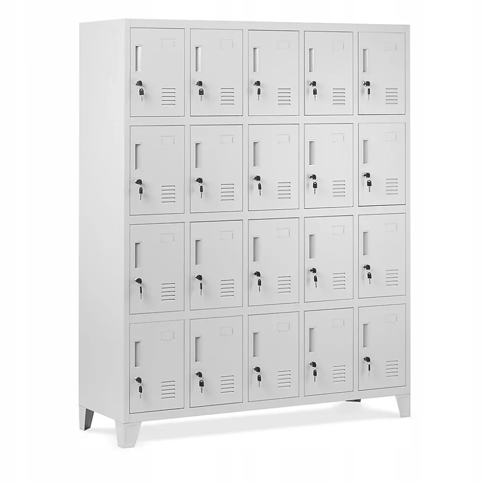 Armoire vestiaire à casiers ROBERT 1360 x 1720 x 450 mm gris