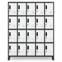 Armoire vestiaire à casiers ROBERT 1360 x 1720 x 450 mm blanc