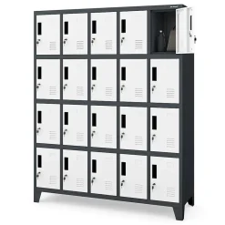 Armoire vestiaire à casiers ROBERT 1360 x 1720 x 450 mm blanc