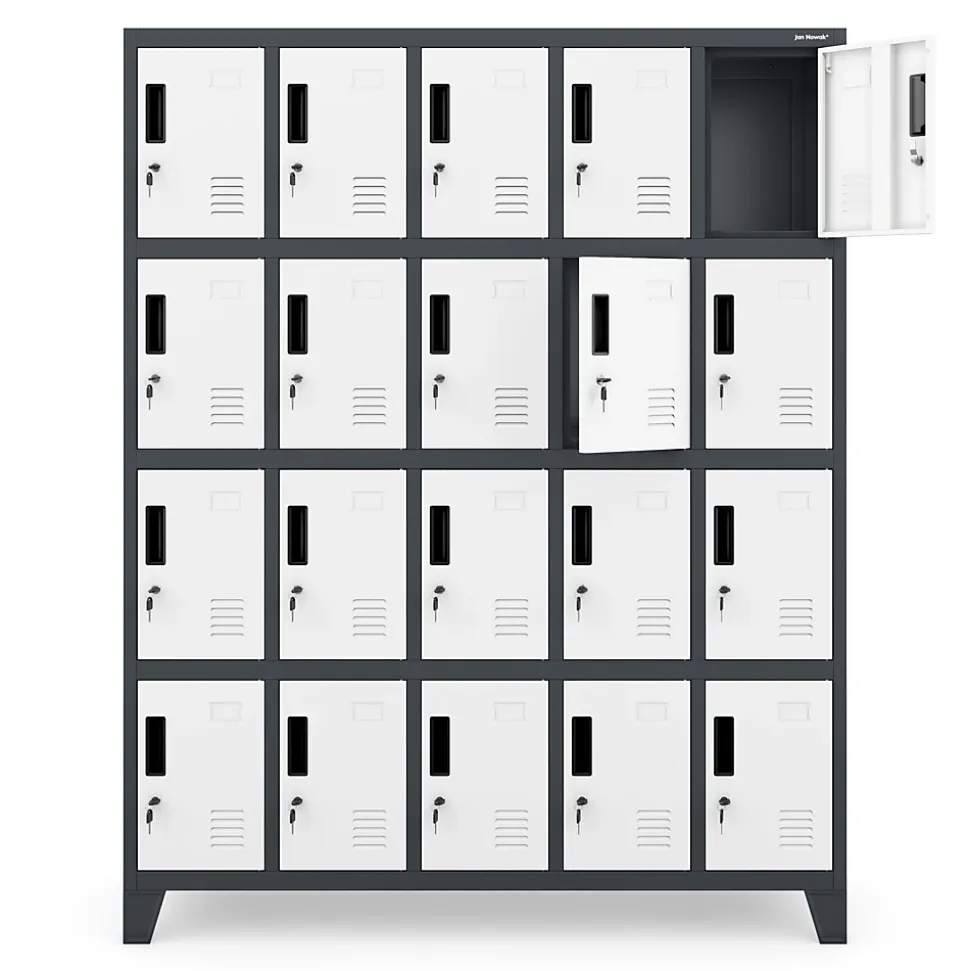 Armoire vestiaire à casiers ROBERT 1360 x 1720 x 450 mm blanc