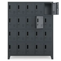 Armoire vestiaire à casiers ROBERT 1360 x 1720 x 450 mm anthracite