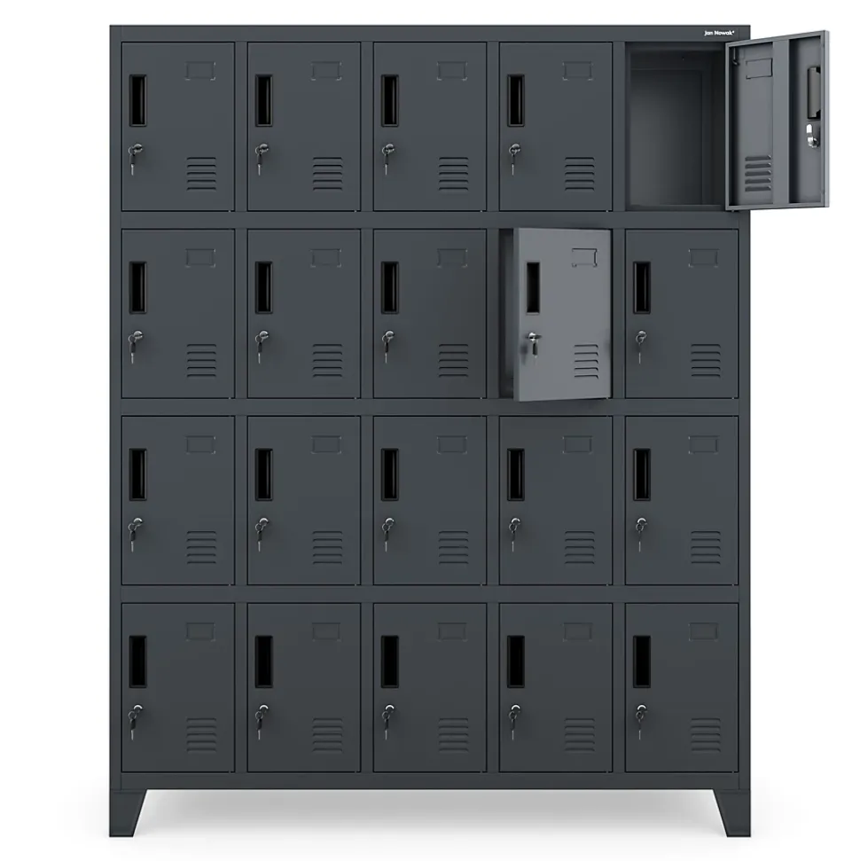 Armoire vestiaire à casiers ROBERT 1360 x 1720 x 450 mm anthracite