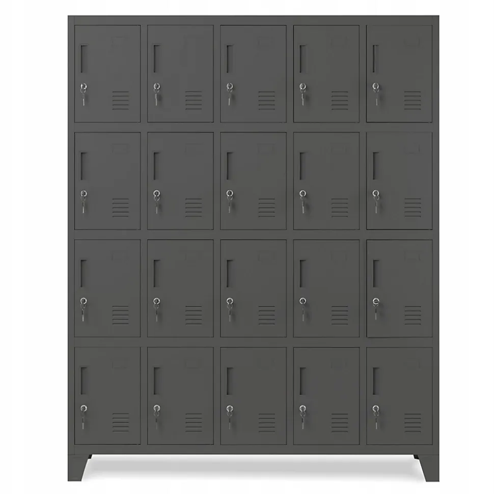 Armoire vestiaire à casiers ROBERT 1360 x 1720 x 450 mm anthracite