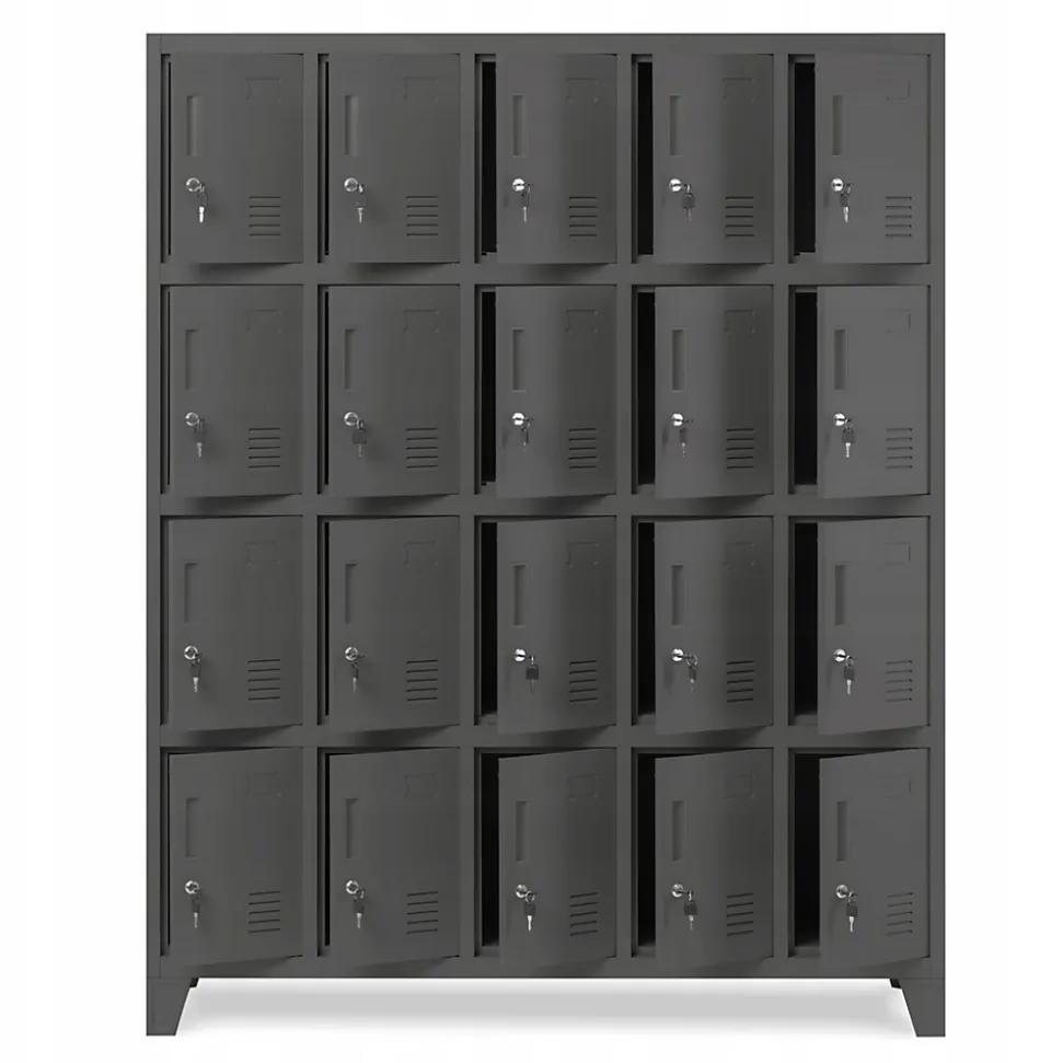 Armoire vestiaire à casiers ROBERT 1360 x 1720 x 450 mm anthracite