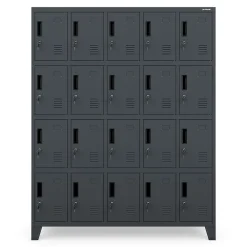 Armoire vestiaire à casiers ROBERT 1360 x 1720 x 450 mm anthracite