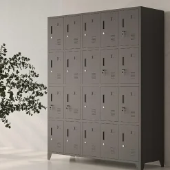 Armoire vestiaire à casiers ROBERT 1360 x 1720 x 450 mm anthracite