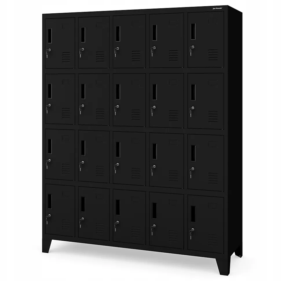 Armoire vestiaire à casiers ROBERT 1360 x 1720 x 450 mm noir
