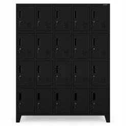 Armoire vestiaire à casiers ROBERT 1360 x 1720 x 450 mm noir